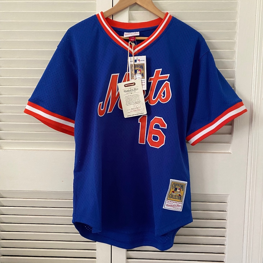 NWT Mitchell & Ness New York Mets Dwight Gooden Jersey, Men's Large